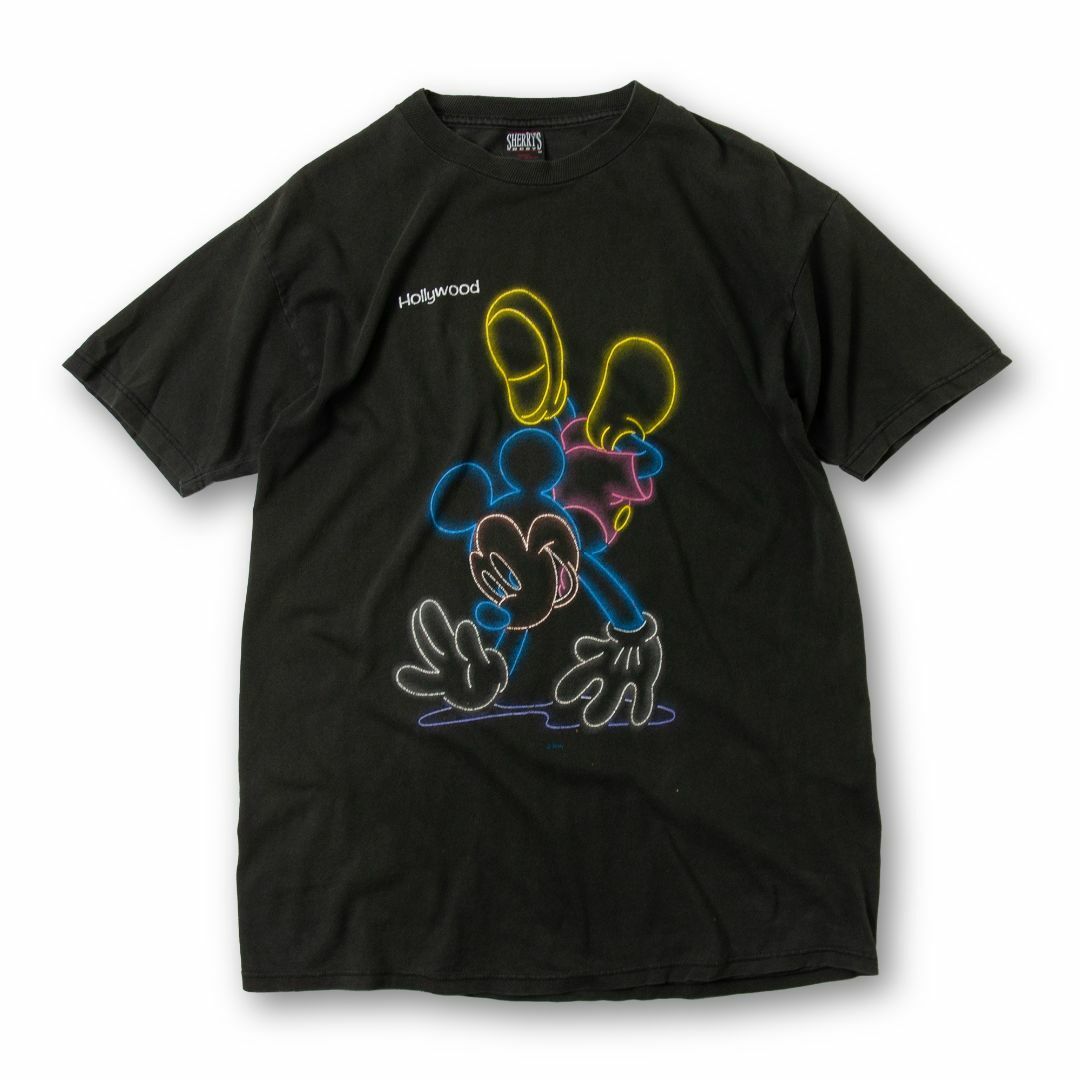 Disney(ディズニー)の1990年代 シェリーズベスト ネオン ミッキーマウス Tシャツ ハリウッド メンズのトップス(Tシャツ/カットソー(半袖/袖なし))の商品写真