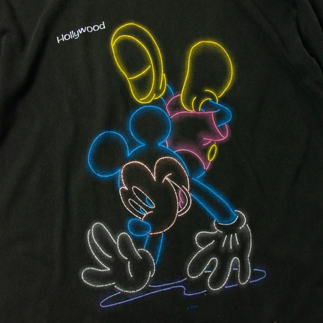 Disney(ディズニー)の1990年代 シェリーズベスト ネオン ミッキーマウス Tシャツ ハリウッド メンズのトップス(Tシャツ/カットソー(半袖/袖なし))の商品写真