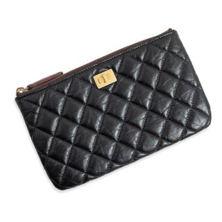 シャネル(CHANEL)のシャネル 2.55 ポーチ エイジド カーフスキン レザー ブラック 黒 ヴィンテージゴールド金具 AP0940 CHANEL（新品・未使用品）(ポーチ)