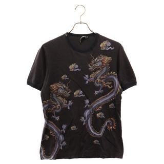 ドルチェアンドガッバーナ(DOLCE&GABBANA)のDOLCE & GABBANA ドルチェアンドガッバーナ フロント デザイン 半袖Tシャツ ブラック G-8FV4T G7HDK-A(Tシャツ/カットソー(半袖/袖なし))