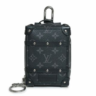 LOUIS VUITTON - ルイ ヴィトン ポルト クレ バックパック トランク バッグチャーム キーホルダー キーリング付 モノグラムエクリプス ブラック 黒 M80221 シルバー金具 LOUIS VUITTON（未使用保管品）