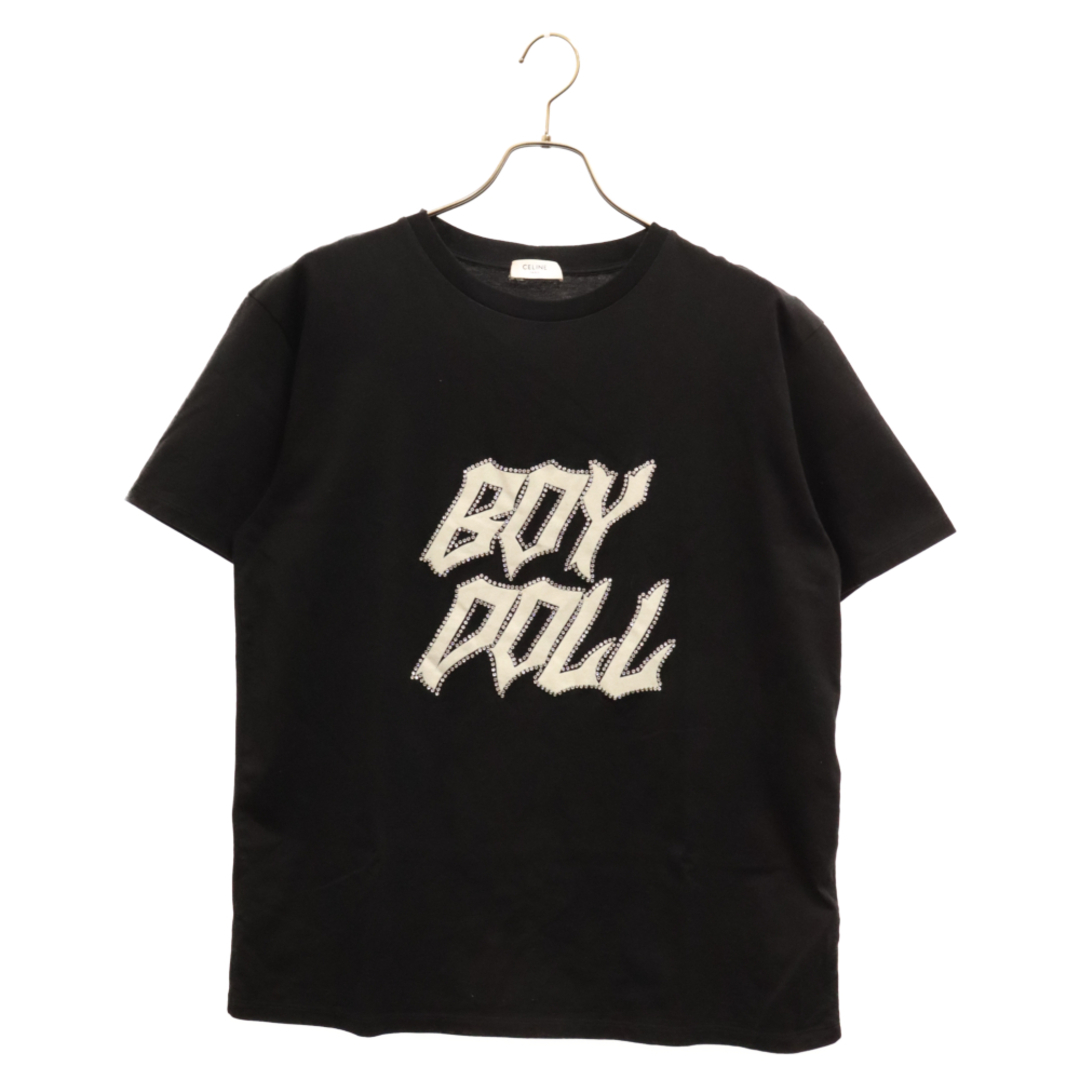 celine(セリーヌ)のCELINE セリーヌ 22AW BOY DOLLラインストーン ロゴプリント 半袖Tシャツ ブラック 2X59C671Q メンズのトップス(Tシャツ/カットソー(半袖/袖なし))の商品写真