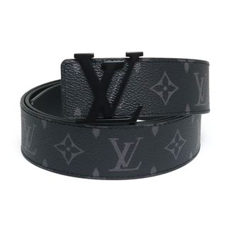 ルイヴィトン(LOUIS VUITTON)のルイ ヴィトン LV イニシャル 40MM ＃110 ベルト モノグラムエクリプス カーフスキン レザー グリ ブラック 黒 ブラック金具 M0449 箱付 LOUIS VUITTON（新品・未使用品）(ベルト)