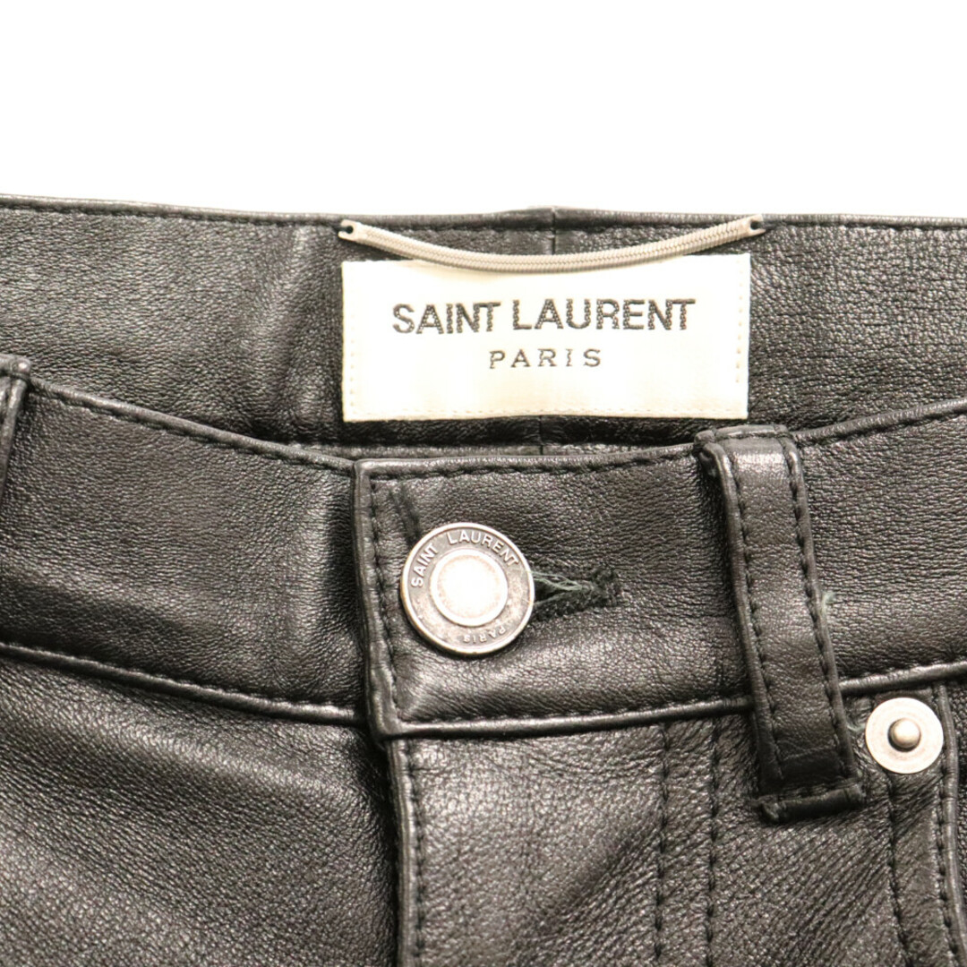 Saint Laurent(サンローラン)のSAINT LAURENT PARIS サンローランパリ ラムレザー スキニーロングパンツ ブラック 484303 メンズのパンツ(その他)の商品写真