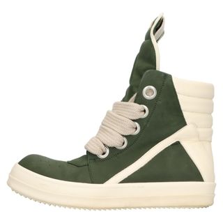 Rick Owens - Rick Owens リックオウエンス GEO BASKET JUMBO LACE ジオバスケット ジャンボレース ハイカットスニーカー ホワイト/モスグリーン 42