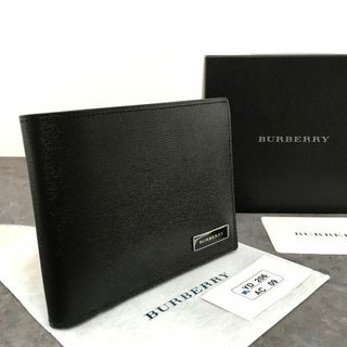 BURBERRY - 未使用品 BURBERRY 二つ折り札入れ ブラック 175