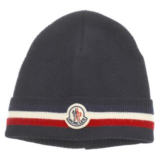 モンクレール(MONCLER)のMONCLER モンクレール 18AW BERRETTO E20910032800 02292 ベレット ロゴ ワッペン付き ウール ニット帽 ブラック(ニット帽/ビーニー)