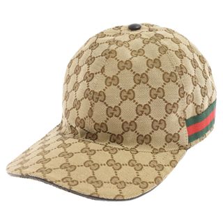 Gucci - GUCCI グッチ GG キャンバス キャップ ブラウン 200035 601491