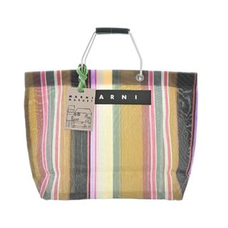 マルニ(Marni)のMARNI マルニ トートバッグ - 茶xベージュx赤等 【古着】【中古】(トートバッグ)