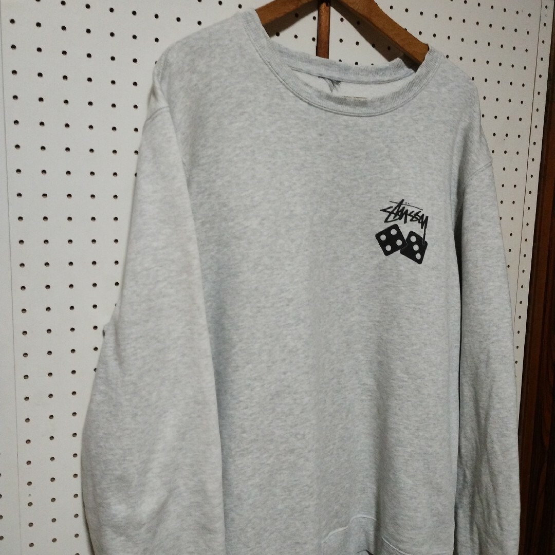 STUSSY(ステューシー)のステューシー Stussy DICE PIGMENT CREW 　古着　デカロゴ メンズのトップス(スウェット)の商品写真