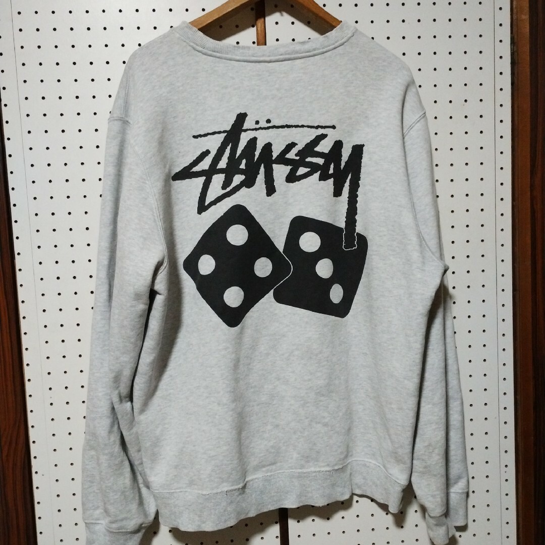 STUSSY(ステューシー)のステューシー Stussy DICE PIGMENT CREW 　古着　デカロゴ メンズのトップス(スウェット)の商品写真