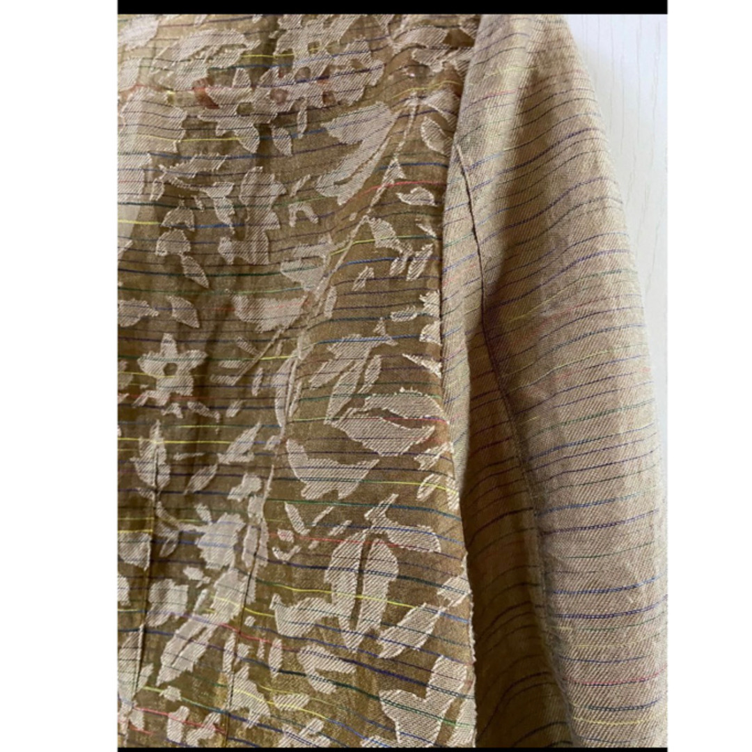 長袖　シアー　春夏　ジャケット　シャツジャケット　羽織り　ふんわり　サラサラ　 レディースのトップス(シャツ/ブラウス(長袖/七分))の商品写真