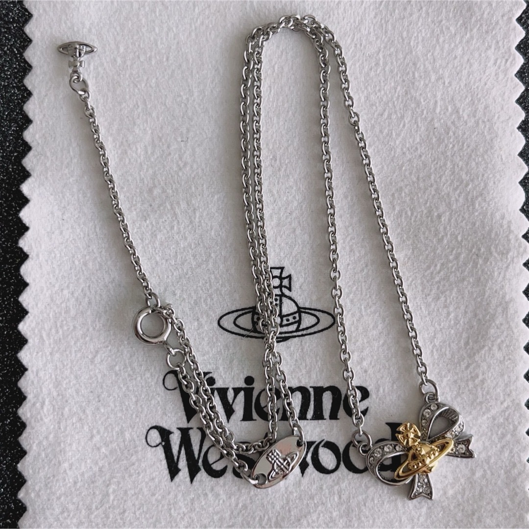 Vivienne Westwood(ヴィヴィアンウエストウッド)のヴィヴィアンウエストウッド リボン オーブ ネックレス レディースのアクセサリー(ネックレス)の商品写真