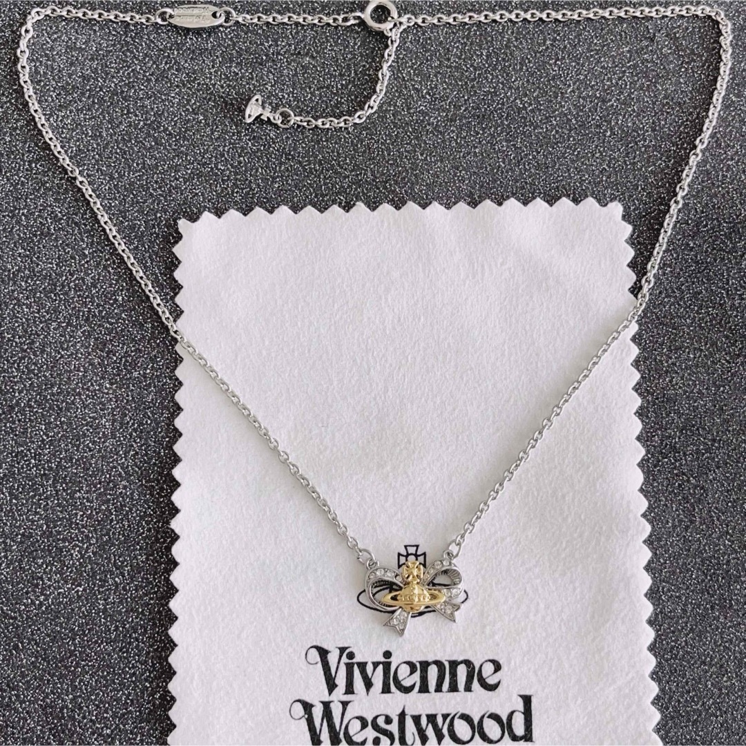Vivienne Westwood(ヴィヴィアンウエストウッド)のヴィヴィアンウエストウッド リボン オーブ ネックレス レディースのアクセサリー(ネックレス)の商品写真