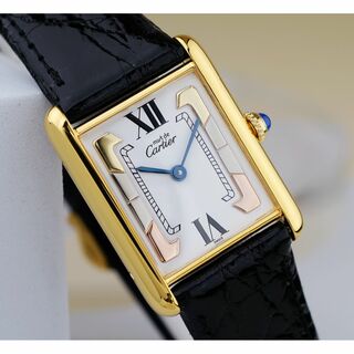 カルティエ(Cartier)の美品 カルティエ マスト タンク スリーカラーゴールド ローマン LM (腕時計(アナログ))