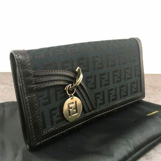 フェンディ(FENDI)の極美品 FENDI 長財布 8M0179 ズッキーノ 黒 176(財布)