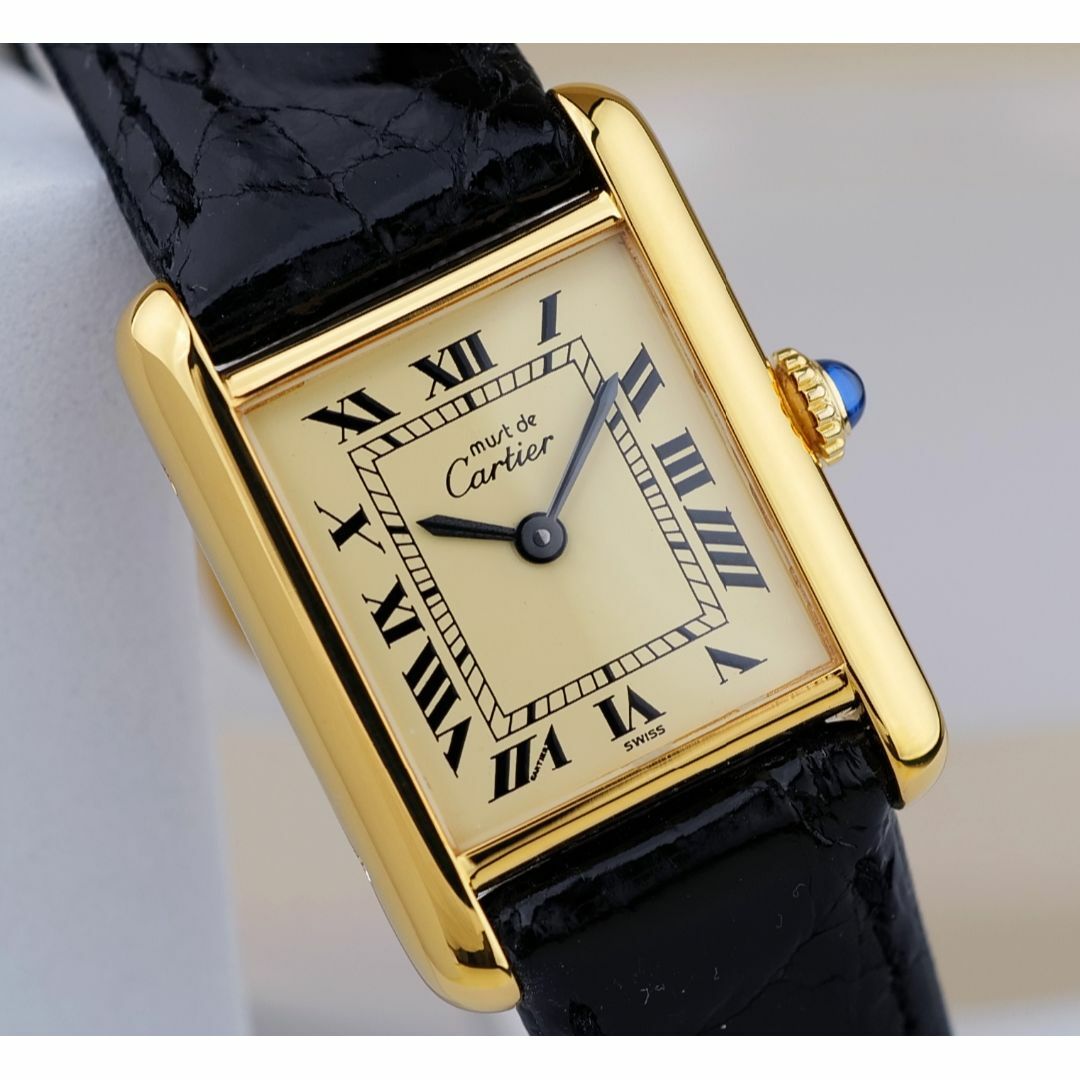 Cartier(カルティエ)の美品 カルティエ マスト タンク アイボリー ローマン 手巻き SM  レディースのファッション小物(腕時計)の商品写真