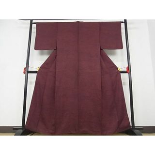 平和屋-こころ店■江戸小紋　流水渡り橋風景花文　着丈159cm　裄丈63cm　正絹　逸品　1B-wt2186(着物)