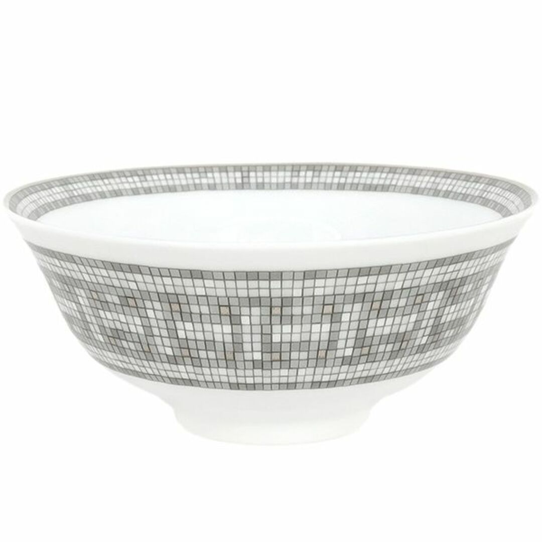 Hermes(エルメス)のエルメス スープボウル 11cm ペア 2枚セット モザイク ヴァンキャトル Mosaique au 24 soup bowl ポーセリン 磁器 食器 洋食器 お皿 プラチナ シルバー 新品 3257 インテリア/住まい/日用品のキッチン/食器(食器)の商品写真