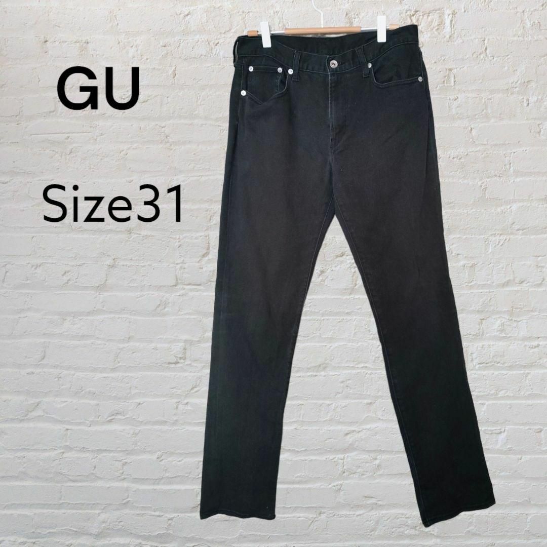 GU(ジーユー)のGU ジーユー  ストレッチカラー  スリムパンツ　黒　31 メンズのパンツ(その他)の商品写真