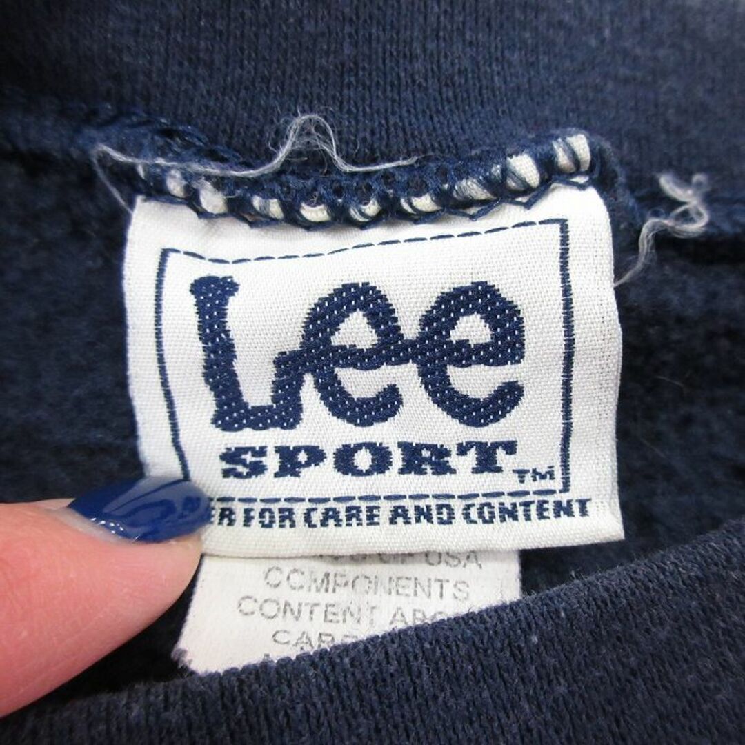 Lee(リー)の古着 リー Lee 長袖 スウェット キッズ ボーイズ 子供服 00年代 00s NFL デンバーブロンコス コットン 紺 ネイビー アメフト スーパーボウル 23jan10 キッズ/ベビー/マタニティのベビー服(~85cm)(シャツ/カットソー)の商品写真