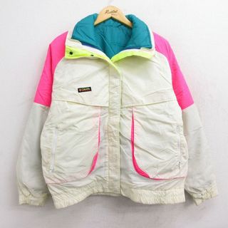 コロンビア(Columbia)の古着 コロンビア COLUMBIA 長袖 ジャケット レディース 80年代 80s 大きいサイズ 白他 ホワイト 23jan10 中古 アウター ジャンパー ブルゾン(ロングコート)