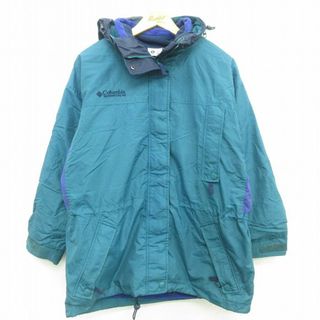 コロンビア(Columbia)の古着 コロンビア COLUMBIA 長袖 ジャケット マウンテン パーカー レディース 00年代 00s ワンポイントロゴ 大きいサイズ 緑系他 グリーン 内側フリース 23jan12 中古 アウター ジャンパー ブルゾン(ロングコート)