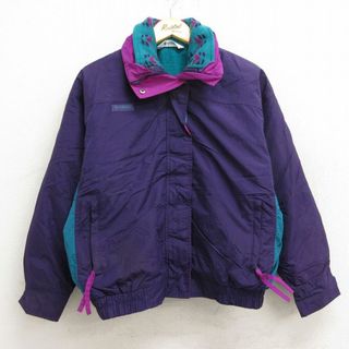 コロンビア(Columbia)の古着 コロンビア COLUMBIA 長袖 ナイロン ジャケット レディース 90年代 90s 紫他 パープル 内側フリース 23jan17 中古 アウター ウインドブレーカー(ロングコート)