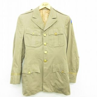 XS★古着 長袖 ビンテージ ミリタリー ジャケット 将校服 メンズ 60年代 60s ベージュ カーキ 23jan13 中古 アウター フライト(ダッフルコート)