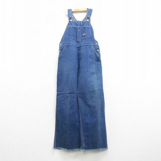 オシュコシュ(OshKosh)の【30%OFF】W35★古着 オシュコシュ OSHKOSH オーバーオール メンズ 80年代 80s ユニオンメイド コットン USA製 紺 ネイビー デニム 23jan13 中古 ボトムス(サロペット/オーバーオール)