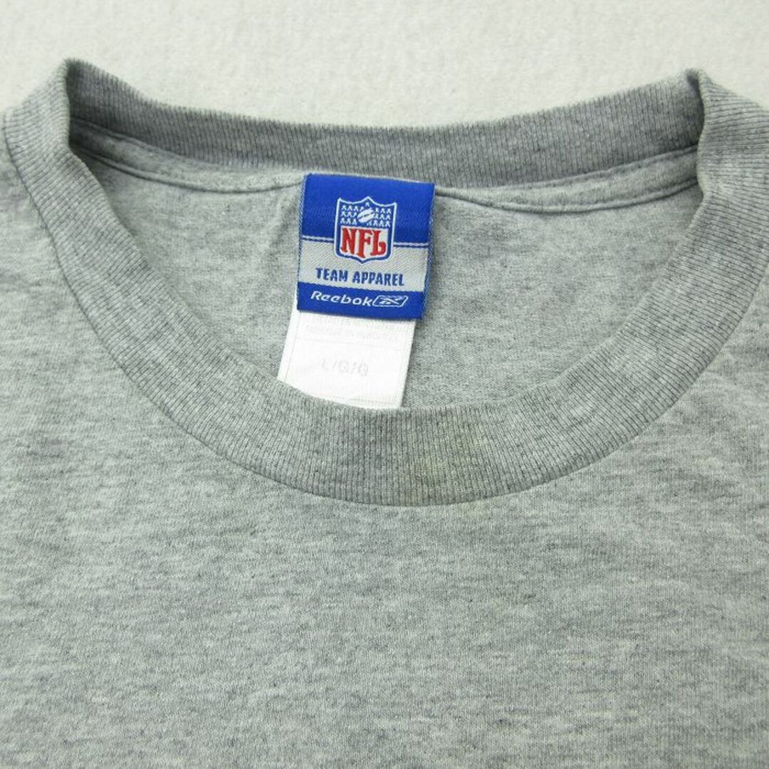 FILA(フィラ)のXL★古着 リーボック REEBOK 長袖 ビンテージ Tシャツ メンズ 00年代 00s NFL フィラデルフィアイーグルス 大きいサイズ クルーネック グレー 霜降り アメフト スーパーボウル 23jan12 中古 メンズのトップス(Tシャツ/カットソー(半袖/袖なし))の商品写真