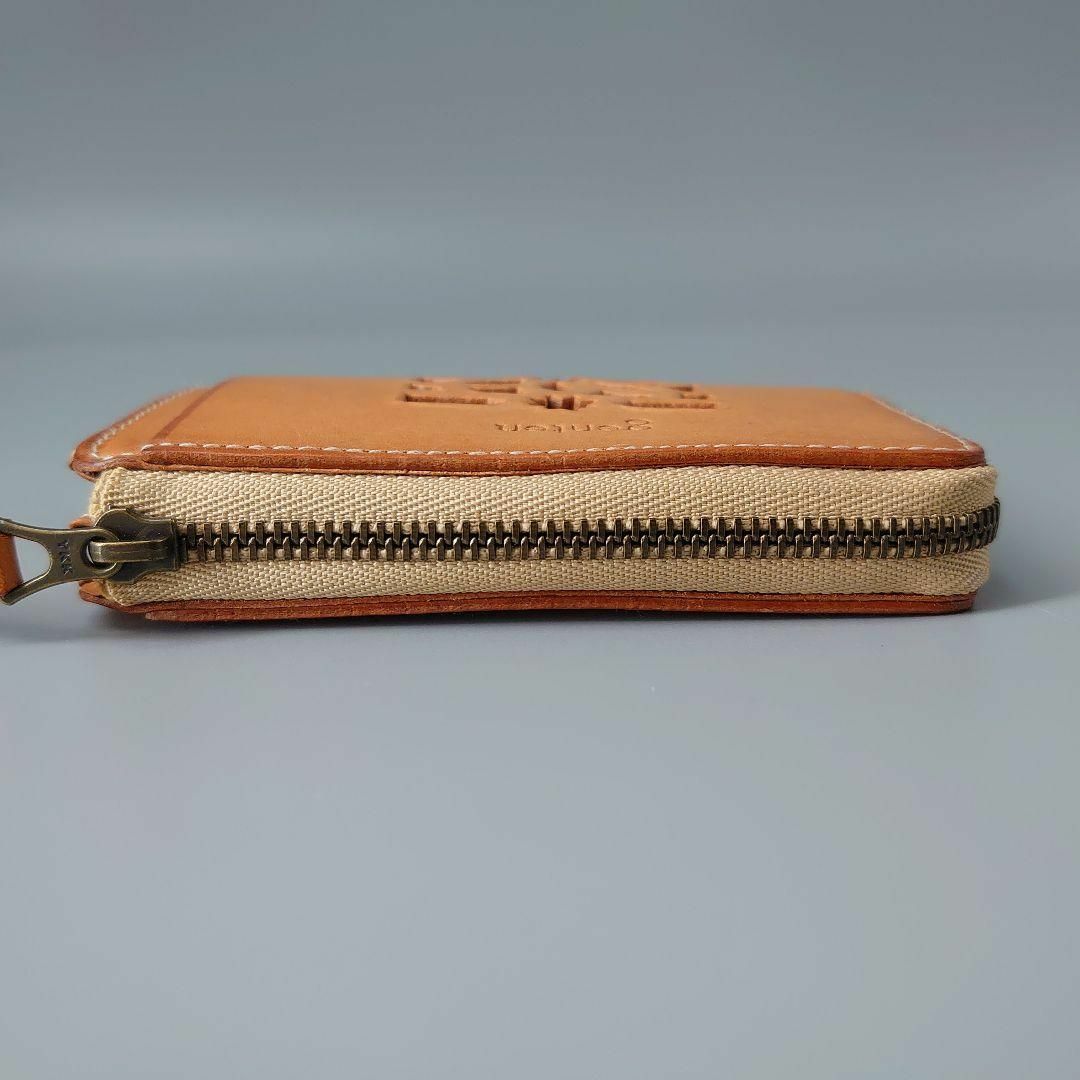genten(ゲンテン)のゲンテン カットワーク マルチケース コインケース カードケース ベージュ 牛革 レディースのファッション小物(財布)の商品写真