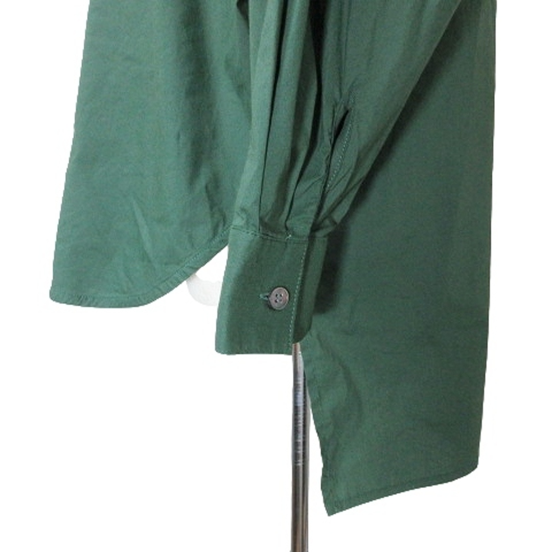 MAYSON GREY(メイソングレイ)のメイソングレイ バックボタンスワローテールシャツ 長袖 2 緑 ■GY31 レディースのトップス(シャツ/ブラウス(長袖/七分))の商品写真
