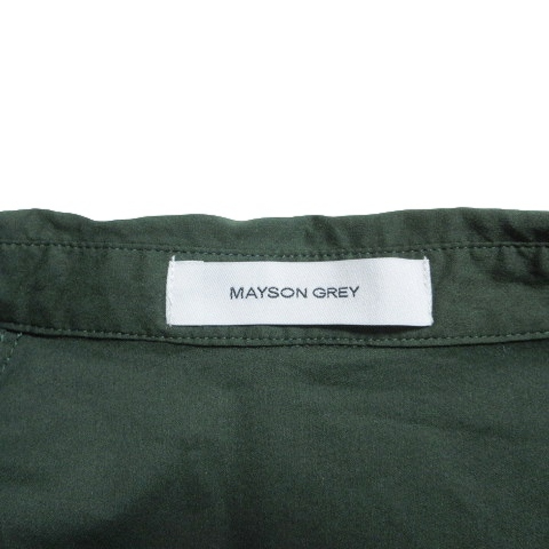 MAYSON GREY(メイソングレイ)のメイソングレイ バックボタンスワローテールシャツ 長袖 2 緑 ■GY31 レディースのトップス(シャツ/ブラウス(長袖/七分))の商品写真