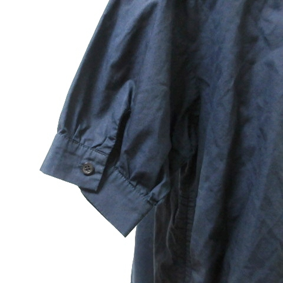 MAYSON GREY(メイソングレイ)のメイソングレイ マオカラー袖パフシャツ ブラウス 半袖 ネイビー ■GY31 レディースのトップス(シャツ/ブラウス(半袖/袖なし))の商品写真