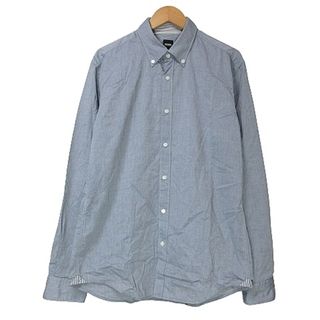 ヒューゴボス(HUGO BOSS)のヒューゴボス ボタンダウン ダンガリー シャツ 長袖 L 青系(シャツ)