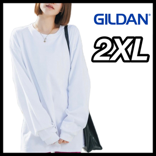 ギルタン(GILDAN)の新品未使用 ギルダン 6oz ウルトラコットン 無地長袖Tシャツ 白 2XL(Tシャツ/カットソー(七分/長袖))