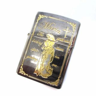 ジッポー(ZIPPO)のジッポー マリア オイルライター シルバーカラー ブラック 火花確認済み(その他)