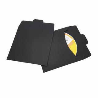 【色: 12.5×12.5cm 黒色】heizi CD DVD ケース 紙 10(PC周辺機器)