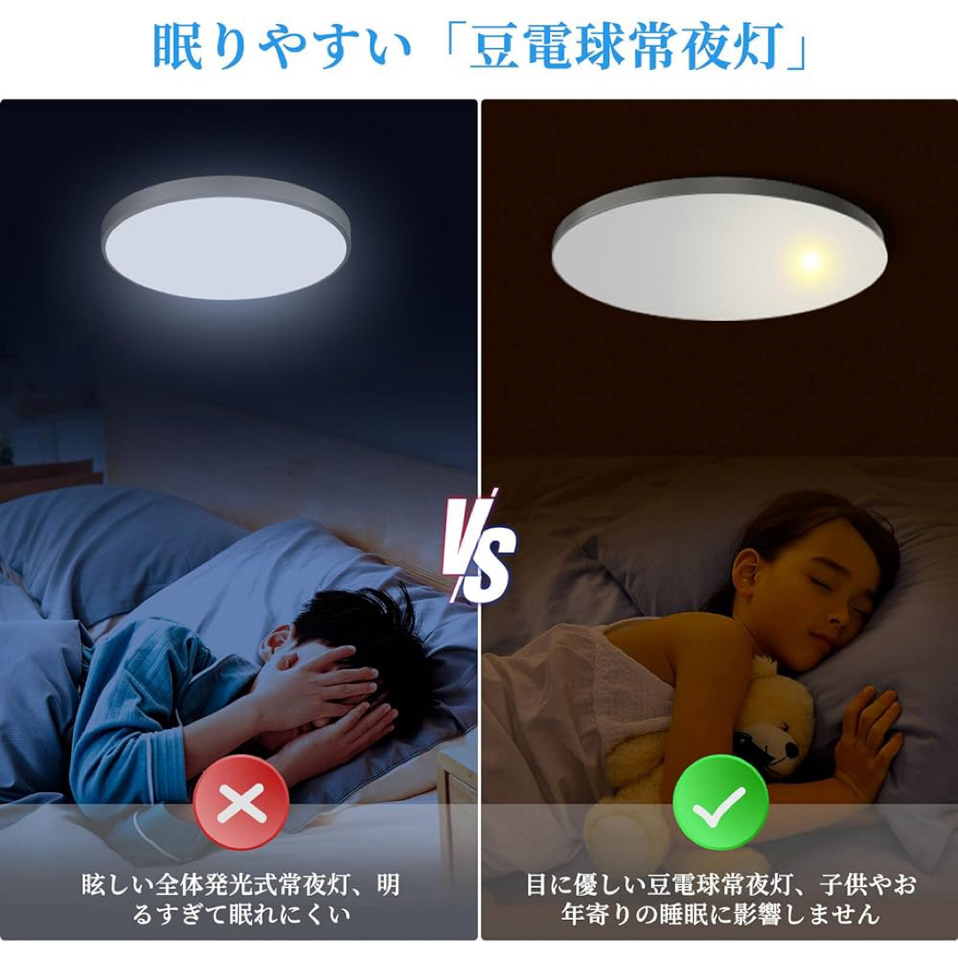 LEDシーリングライト 28W 3600lm リモコン付きスマホ操作 6~8畳 インテリア/住まい/日用品のライト/照明/LED(天井照明)の商品写真