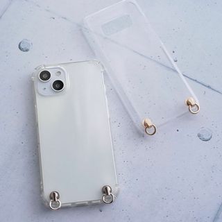 #055 全機種対応　ショルダー　スマホケース　金具　金具付き　トチカン(iPhoneケース)