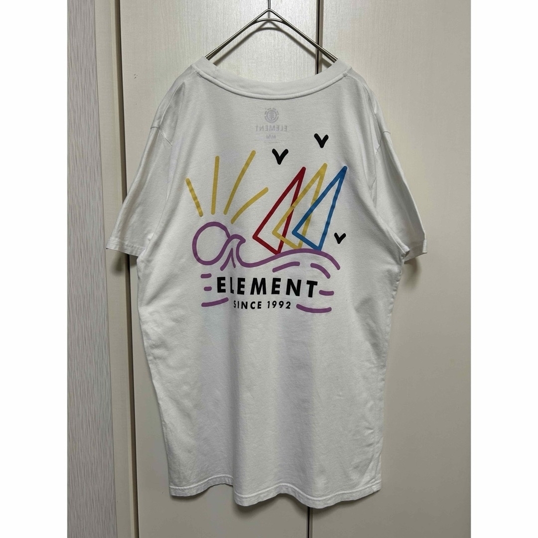 ELEMENT(エレメント)のELEMENT/エレメント　ロゴＴシャツ　M 白 メンズのトップス(Tシャツ/カットソー(半袖/袖なし))の商品写真