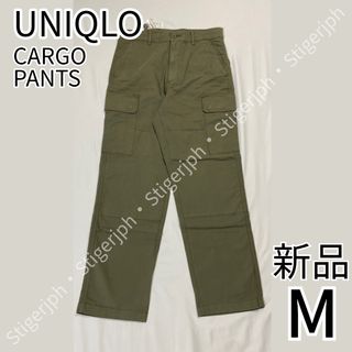 ユニクロ(UNIQLO)のユニクロ　カーゴパンツ　オリーブ　Mサイズ(ワークパンツ/カーゴパンツ)