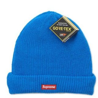 シュプリーム(Supreme)の162　supreme シュプリーム　ゴアテックス　ニット　ボックスロゴ　青(ニット帽/ビーニー)