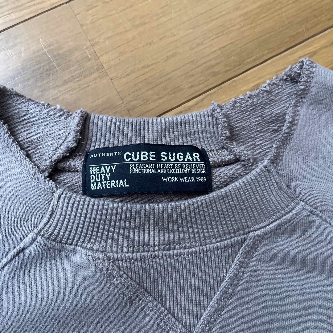 CUBE SUGAR(キューブシュガー)のCUBE SUGAR 裏毛 クルーネック スウェット ワンピース レディースのワンピース(ひざ丈ワンピース)の商品写真