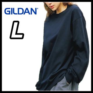 ギルタン(GILDAN)の新品未使用 ギルダン 6oz ウルトラコットン 無地長袖Tシャツ 黒 L(Tシャツ/カットソー(七分/長袖))