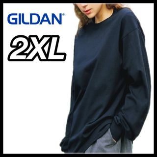 ギルタン(GILDAN)の新品未使用 ギルダン 6oz ウルトラコットン 無地長袖Tシャツ 黒 2XL(Tシャツ/カットソー(七分/長袖))