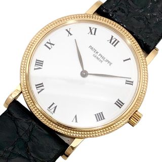 パテックフィリップ(PATEK PHILIPPE)のパテック・フィリップ PATEK PHILIPPE カラトラバ 3992J イエローゴールド/ブラック K18YG 自動巻き レディース 腕時計(腕時計)