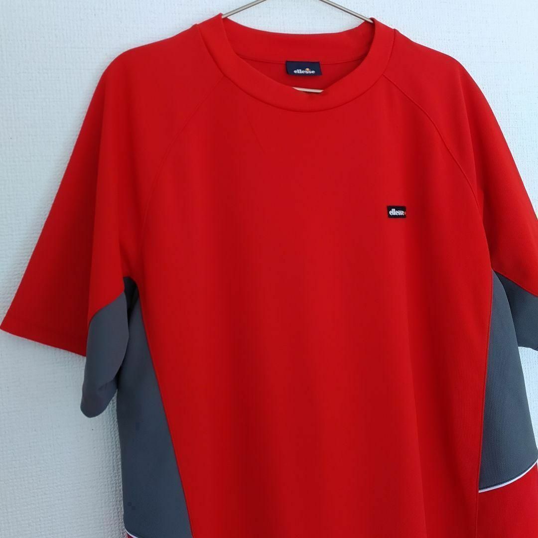 ellesse(エレッセ)のellesse エレッセ Tシャツ 半袖 赤 スポーツウェア トレーニングウェア メンズのトップス(Tシャツ/カットソー(半袖/袖なし))の商品写真