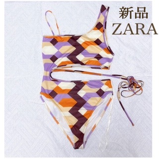 ザラ(ZARA)の【新品 S】ZARA カットアウトビキニ ワンピース(水着)